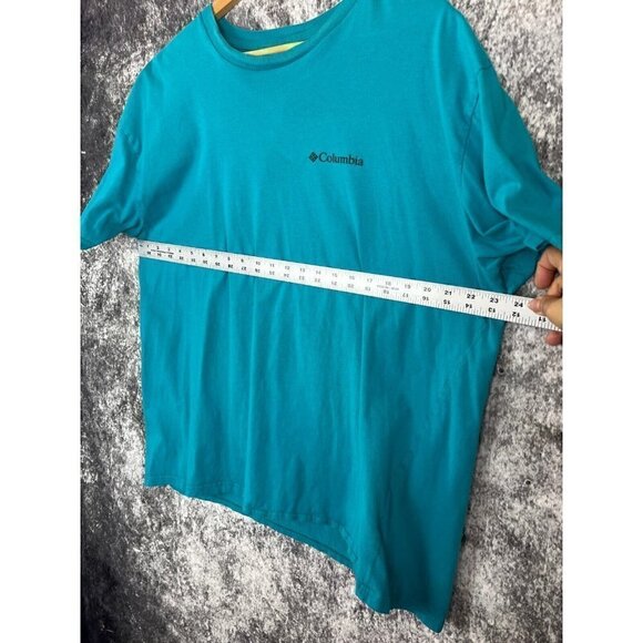 Columbia Hiking Mountain backpacking 80's colors Tee shirt T Mens  XXL - Picture 8 of 12